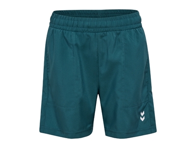 Hummel shorts i groen nuance med elastik i taljen set forfra