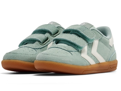 Hummel Victory Suede II Infant sneakers frosty green med velcro