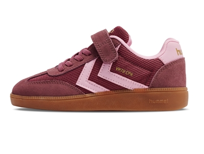 hummel VM78 CPH sneaker til børn mørkerød med velcro