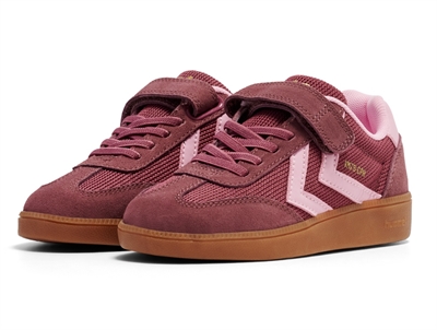 hummel VM78 CPH sneaker til børn mørkerød med velcro
