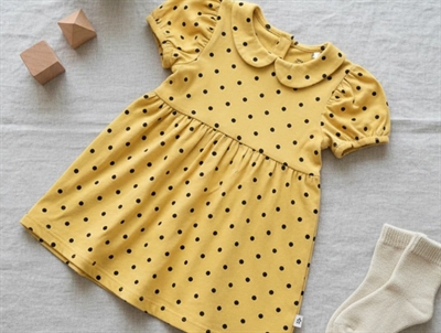Mini Rodini yellow kjole polka dots