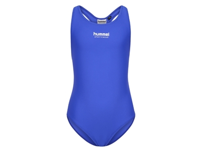 Hummel badedragt i blaa med logo foran