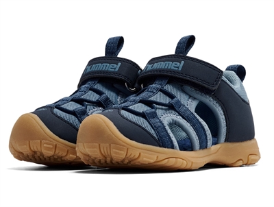 Hummel sandal faded denim med lukket tå og velcro