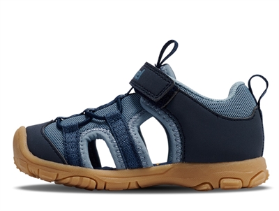 Hummel sandal faded denim med lukket tå og velcro