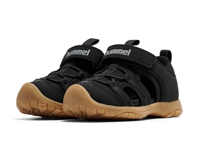 Hummel sandal sort med lukket tå og velcro
