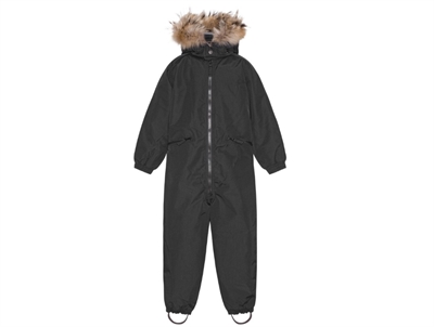 VER de TERRE flyverdragt i black set forfra med aftagelig pelskant