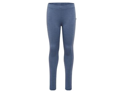 hummel leggings i blå flint stone nuance set forfra