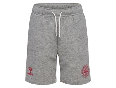 hummel shorts graa med dbu logo foran