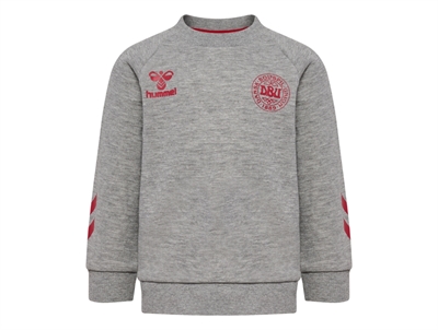 hummel sweatshirt graa med DBU logo foran