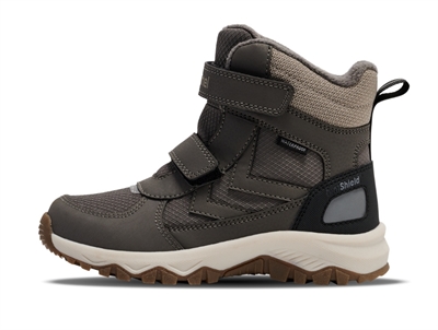 Hummel Storm Tex Boot JR vinterstøvler dark gull gray med dobbelt velcro