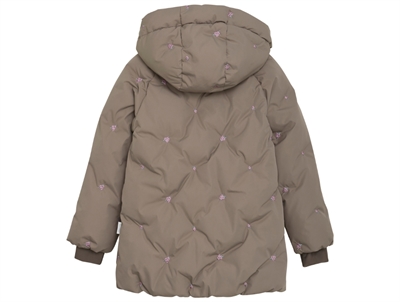 Bagside af En Fant vinterjakke fungi med broderede blomster