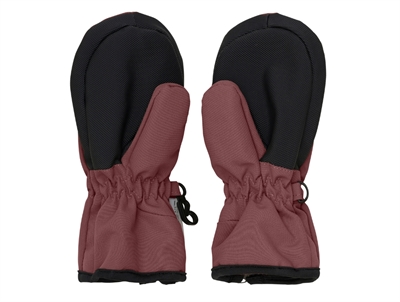 En Fant luffer i rose taupe med lynlås og sort greb, set bagfra