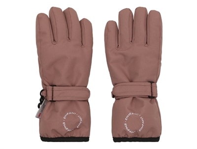 En Fant handsker i rosa nuance set forfra