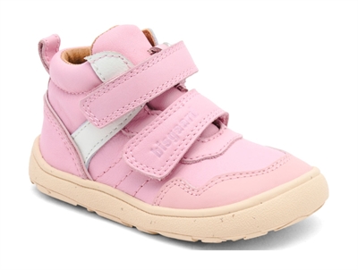 Bisgaard Becky barfodssneaker i rosa nuance med velcro