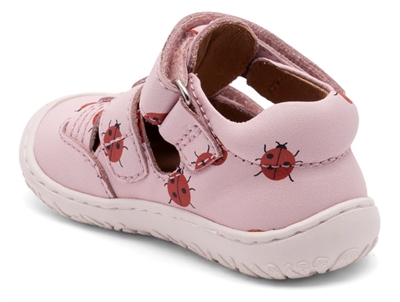 Bisgaard Hana begyndersko i rosa med mariehøne print