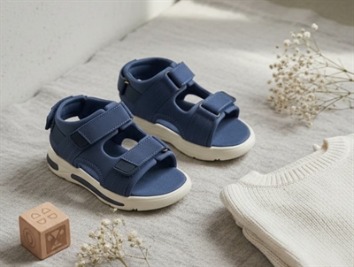 En Fant sandal blå med blinklys