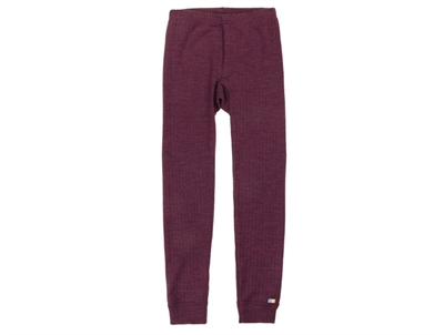 Joha uldleggings i blommefarvet merinould med elastik i taljen  