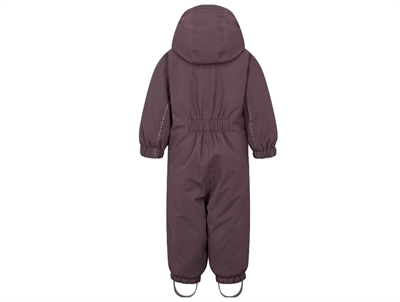 Bagside af MarMar Copenhagen Oriel flyverdragt deep plum med tekniske detaljer