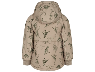 MarMar Copenhagen Osak jakke i dinosaurs print med aftagelig hætte set bagfra