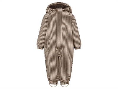 MarMar Copenhagen regndragt brown stripe med fleecefor
