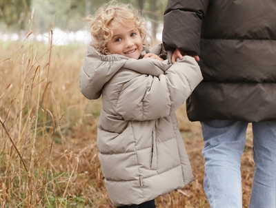 MarMar Omega pufferjakke moon rock med aftagelig hætte