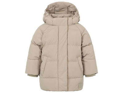 MarMar pufferjakke moon rock med hætte set forfra