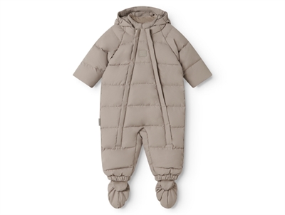 MarMar Oberto baby pufferdragt  moon rock med hætte forfra