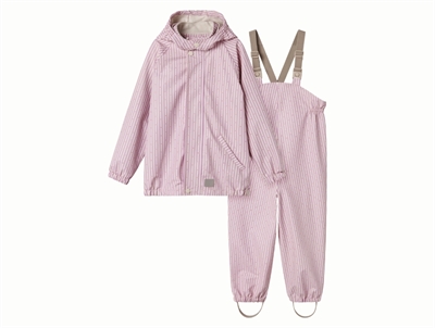 MarMar regnsæt i pink stripe med jakke og regnbukser