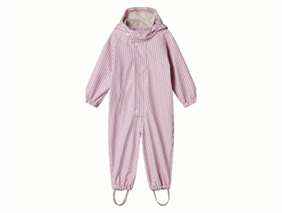 MarMar regndragt i pink stripe med aftagelig hætte