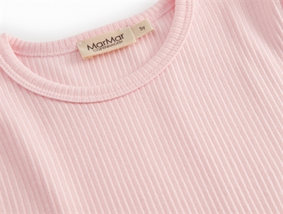 MarMar ribbluse i rose touch med rund hals