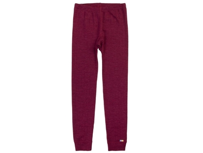 Joha leggings wine melange i ribbet merin