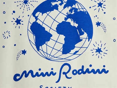 Mini Rodini tanktop i white med society print detalje