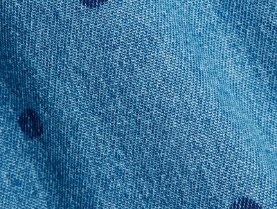 Mini Rodini solhat i blue med prikprint detalje af stof