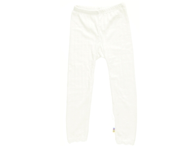Joha leggings i råhvid i uld og silke med blondekant