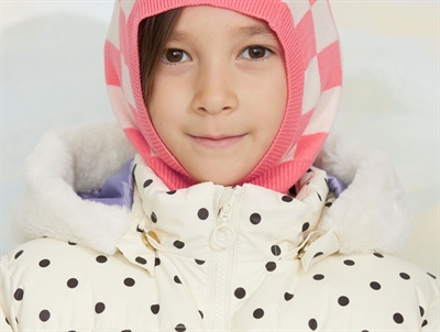 Mini Rodini vinterjakke råhvid med Ritzratz-print