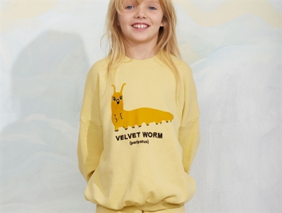 Mini Rodini sweatsæt gul med larvemotiv