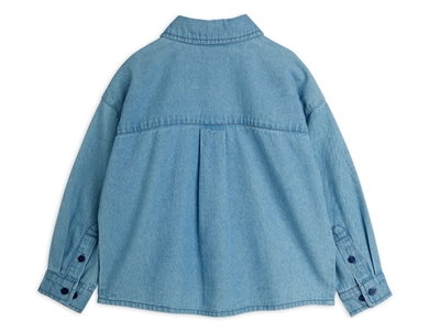 Mini Rodini denimskjorte blå med stinkdyrbroderi