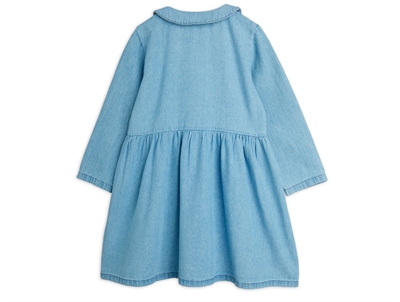 Mini Rodini denimkjole blå med kaninbroderi