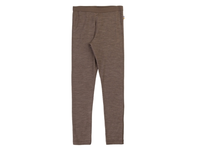 Joha leggings i brown merinould og silke