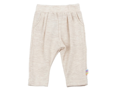 Joha bukser creme i merinould med elastik i taljen