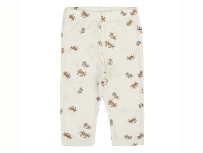 Joha leggings i råhvid nuance med krabbeprint i uld og silke