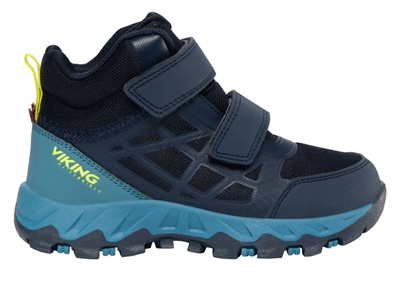Viking Track Mid WP overgangsstøvle navy demin set fra siden