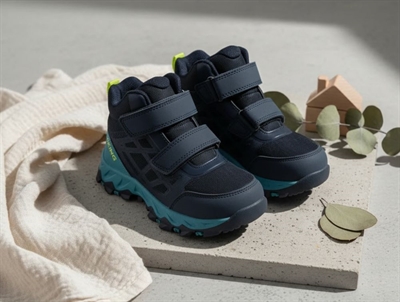 Viking Track Mid WP overgangsstøvle navy/demin med TEX