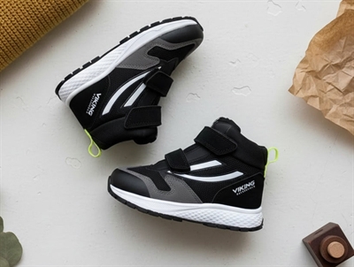 Viking black/lime sneaker Century mid med TEX