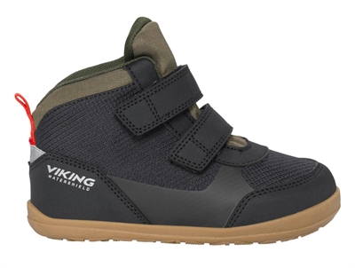 Viking Aspen barfod Mid sort med velcro