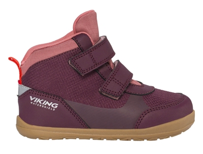 Viking Aspen barfod sko plum med velcro