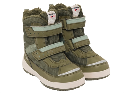 Viking Play Reflex Warm GTX vinterstøvle olive med refleks set i par
