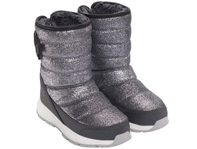 Viking Equip Glitter Warm WP Pull-on vinterstøvle mørkegrå med glitter