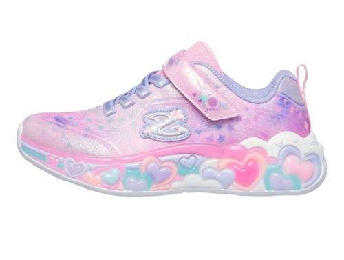 Skechers Sneakers Pink Med Hjerter Og Blinklys - Str. 27 billede