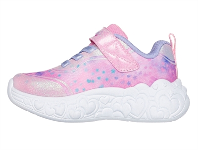 Skechers Eternal Heart Lights sneaker rosa med lys og hjerter til børn